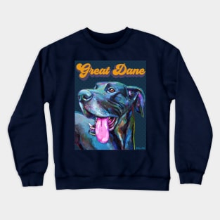 Great Dane Retro by Robert Phelps Crewneck Sweatshirt